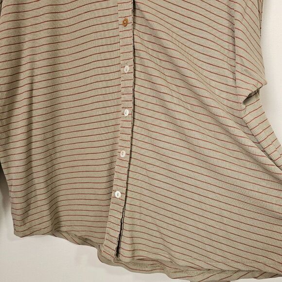NEW W/O TAGS EE:SOME V NECK BUTTON DOWN PUFFED SLEEVES LONGSLEEVES TOP SZ S - Picture 9 of 16